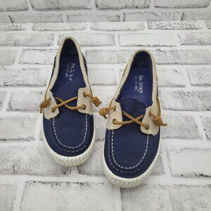 Paul Sperry Sayel Away Canvas and Linen Casual Boat Shoe Women's Size 7.5